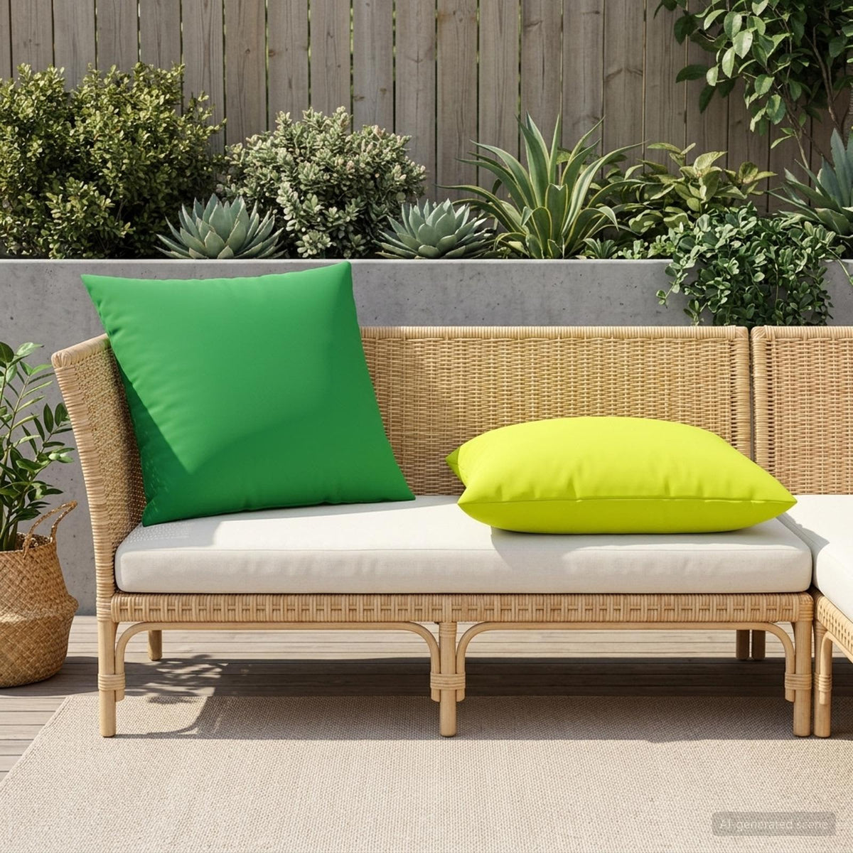 vidaXL Cushion with Pillow HEERLEN 2 pcs Bright Green Polyester