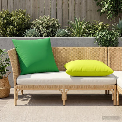 vidaXL Cushion with Pillow HEERLEN 2 pcs Green Polyester