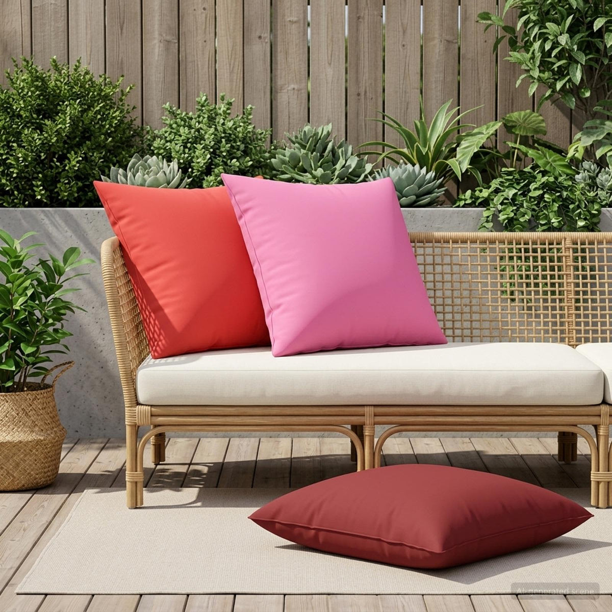 vidaXL Cushion with Pillow HEERLEN 2 pcs Wine Red Polyester