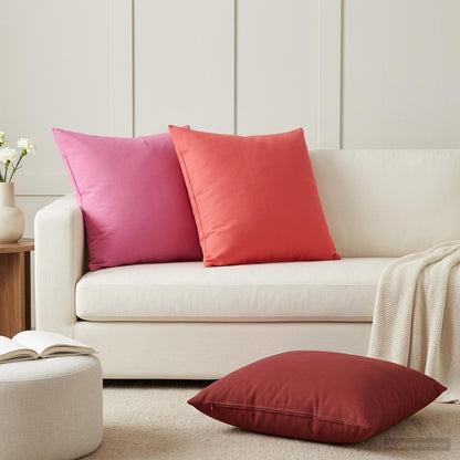 vidaXL Cushion with Pillow HEERLEN 2 pcs Wine Red Polyester