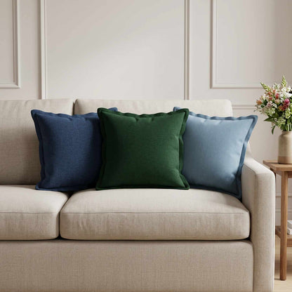 vidaXL Throw Pillow 12 pcs HOUTEN Jeans Blue 40 x 40 cm Faux Linen