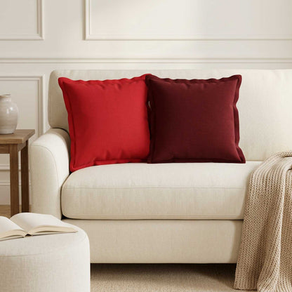 vidaXL Throw Pillow 6 pcs HOUTEN Red 40 x 40 cm Faux Linen