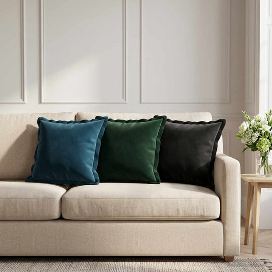 vidaXL Cushion with Pillow HOUTEN 6 pcs Dark Green Velvet