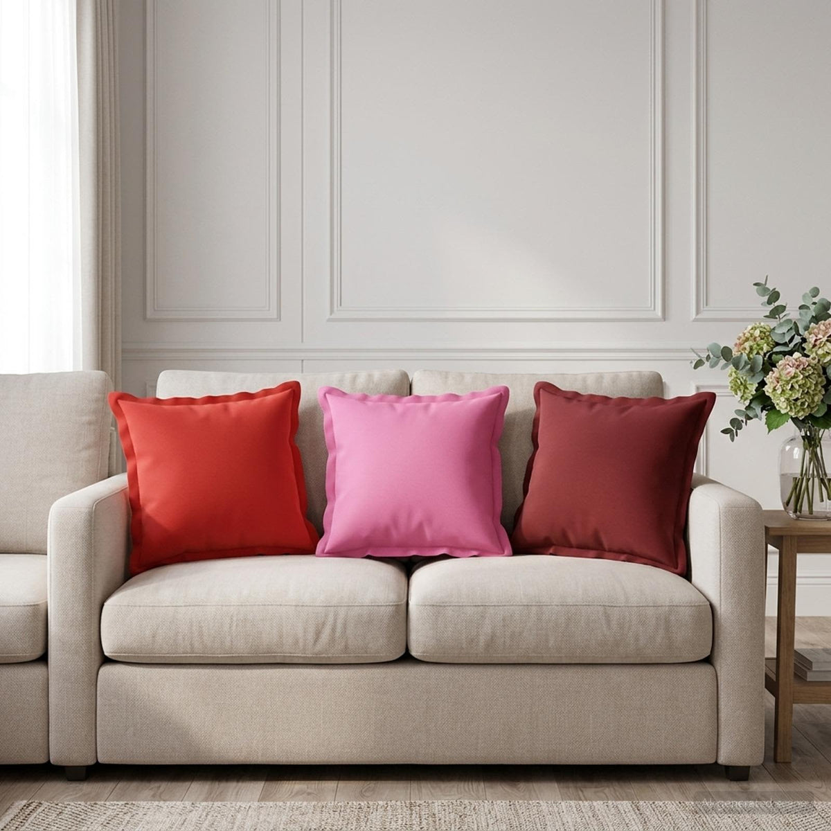 vidaXL Cushion with Pillow HOUTEN 2 pcs Red Polyester