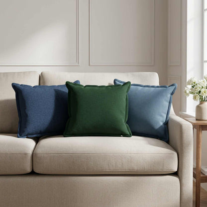 vidaXL Throw Pillow 2 pcs HOUTEN Jeans Blue 30 x 50 cm Faux Linen