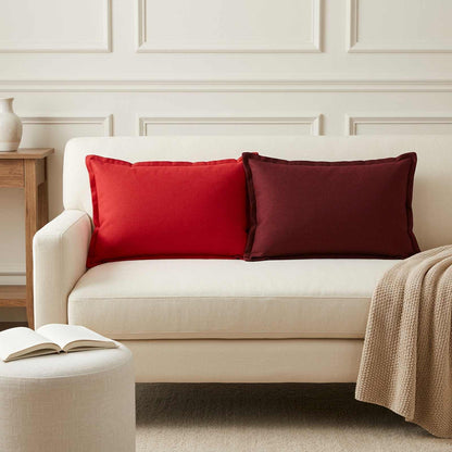 vidaXL Throw Pillow 2 pcs HOUTEN Red 30 x 50 cm Faux Linen
