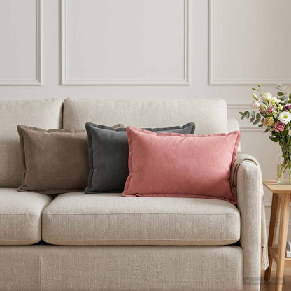 vidaXL Cushion with Pillow HOUTEN 6 pcs Light Grey Velvet