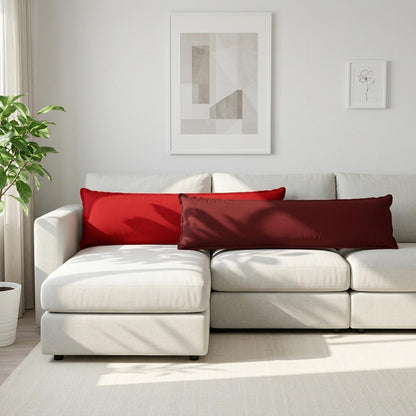 vidaXL Throw Pillow HOUTEN Red 40 x 145 cm Faux Linen