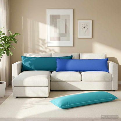vidaXL Cushion with Pillow HOUTEN 2 pcs Light Blue Polyester