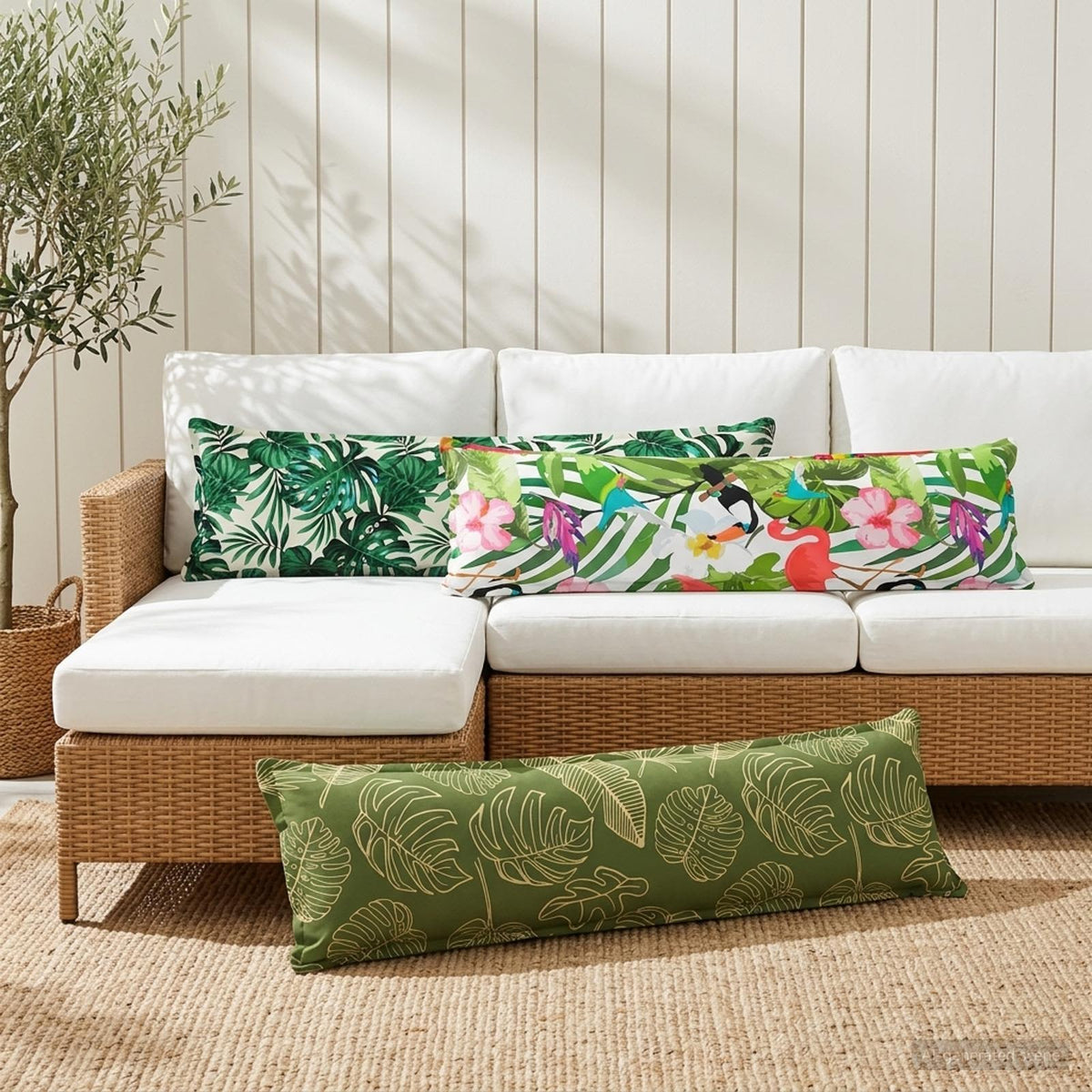 vidaXL Cushion with Pillow HOUTEN 2 pcs Multicolour Polyester