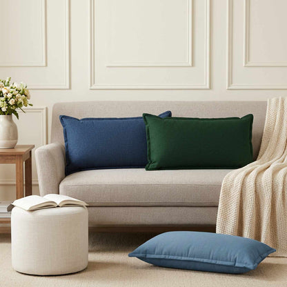 vidaXL Throw Pillow 2 pcs HOUTEN Blue 40 x 70 cm Faux Linen