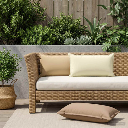 vidaXL Cushion with Pillow HOUTEN 6 pcs Cream Polyester