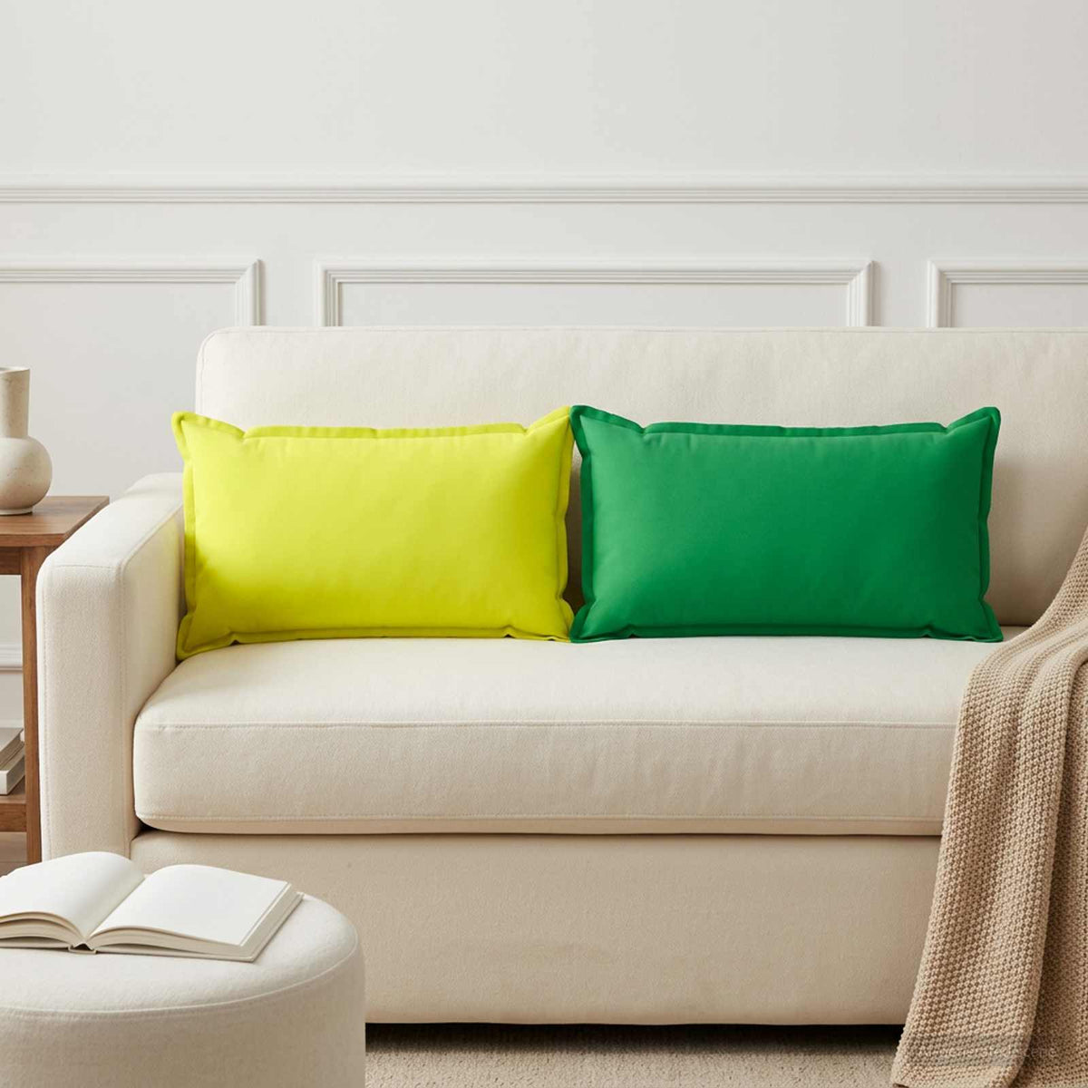 vidaXL Cushion with Pillow HOUTEN 6 pcs Bright Green Polyester