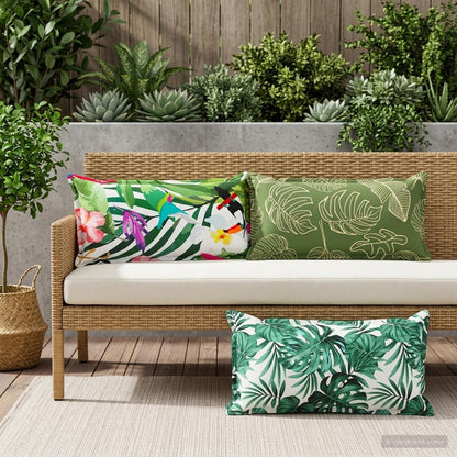 vidaXL Cushion Leaf with Pillow HOUTEN 2 pcs Leaf Design Polyester
