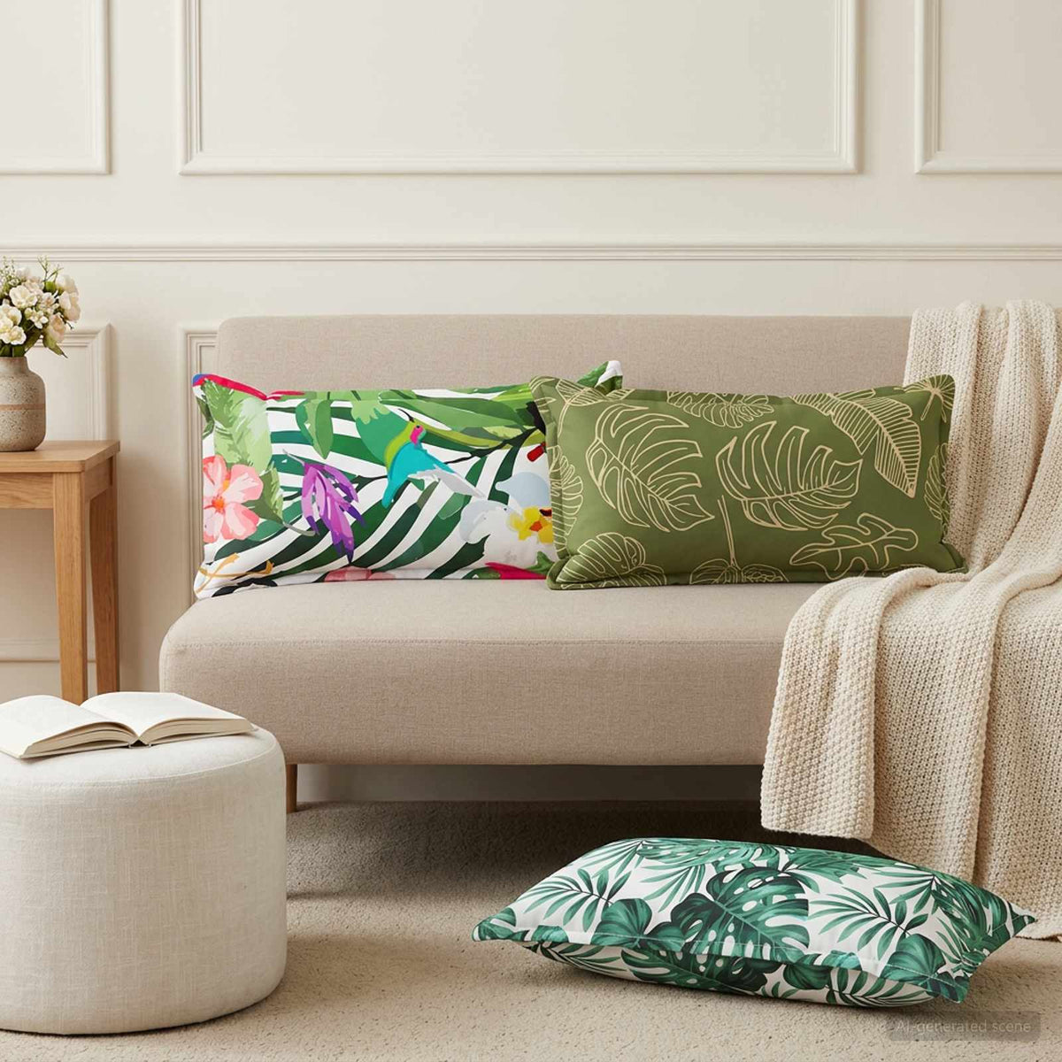 vidaXL Cushion with Pillow HOUTEN 6 pcs Multicolour Polyester