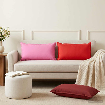 vidaXL Cushion with Pillow HOUTEN 2 pcs Pink Polyester