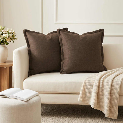 vidaXL Throw Pillow 6 pcs HOUTEN Taupe 45 x 45 cm Faux Linen