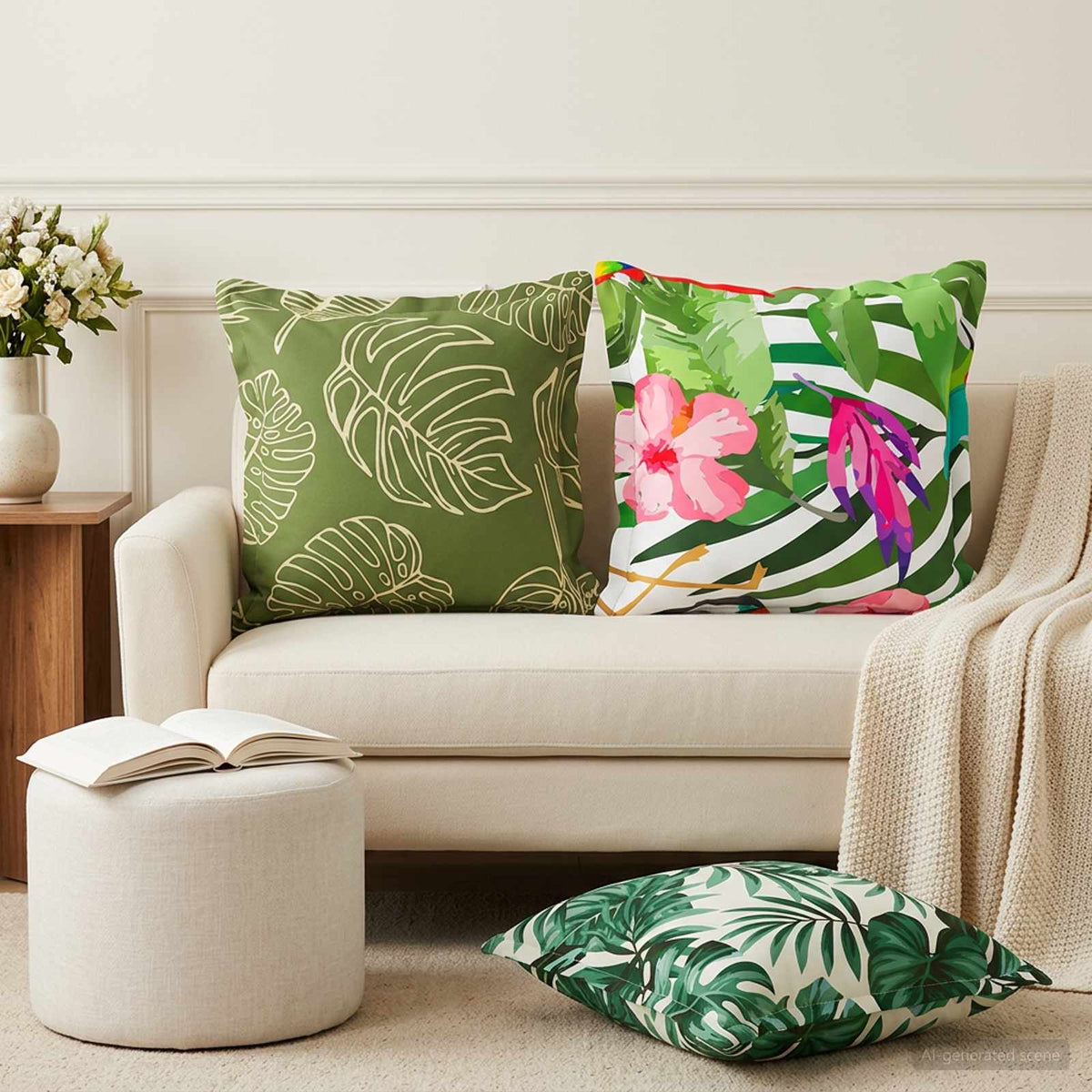 vidaXL Cushion with Pillow HOUTEN 6 pcs Multicolour Polyester