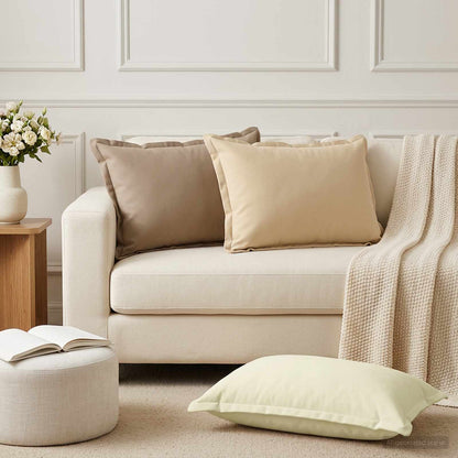 vidaXL Cushion with Pillow HOUTEN 2 pcs Beige Polyester