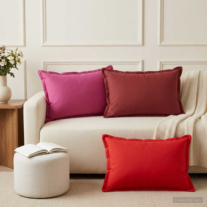 vidaXL Cushion with Pillow HOUTEN 2 pcs Red Polyester