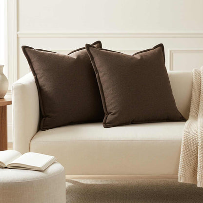 vidaXL Throw Pillow 2 pcs HOUTEN Taupe 60 x 60 cm Faux Linen