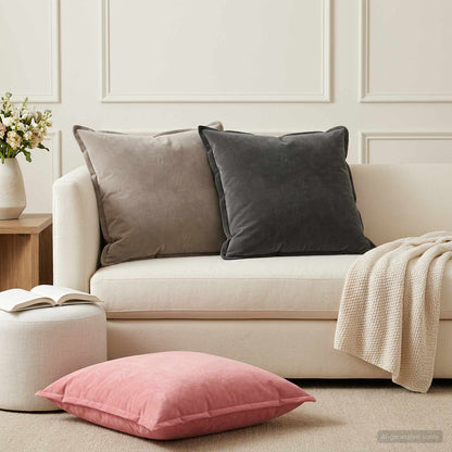 vidaXL Cushion with Pillow HOUTEN 2 pcs Pink Velvet