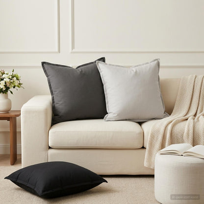 vidaXL Cushion with Pillow HOUTEN 2 pcs Anthracite Polyester