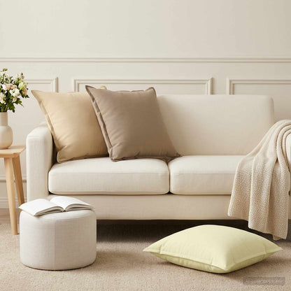 vidaXL Cushion with Pillow HOUTEN 2 pcs Beige Polyester