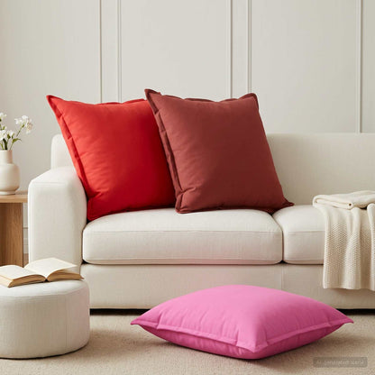 vidaXL Throw Pillow 2 pcs HOUTEN Wine Red 70 x 70 cm Polyester