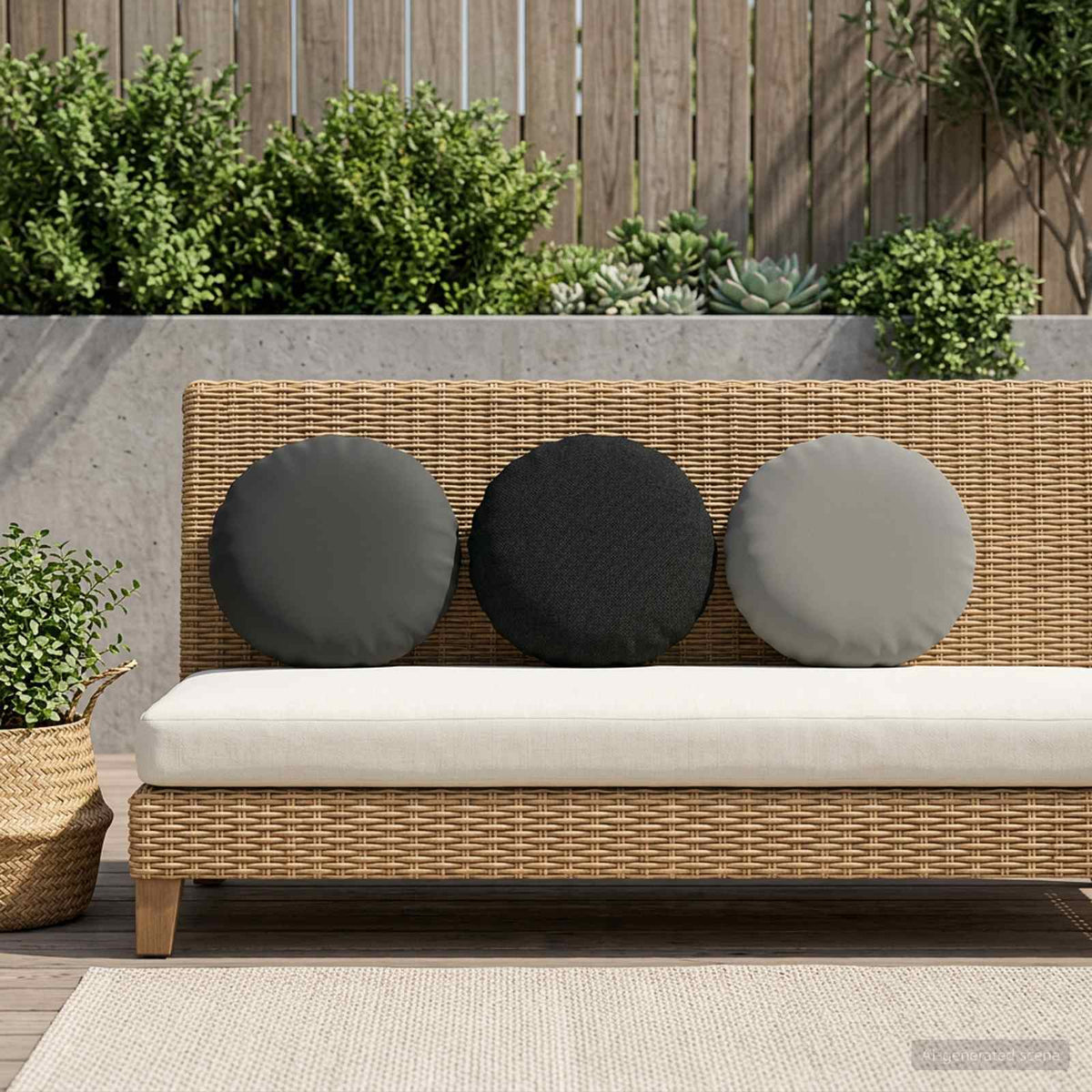 vidaXL Cushion with Pillow HEERLEN 6 pcs Grey Polyester