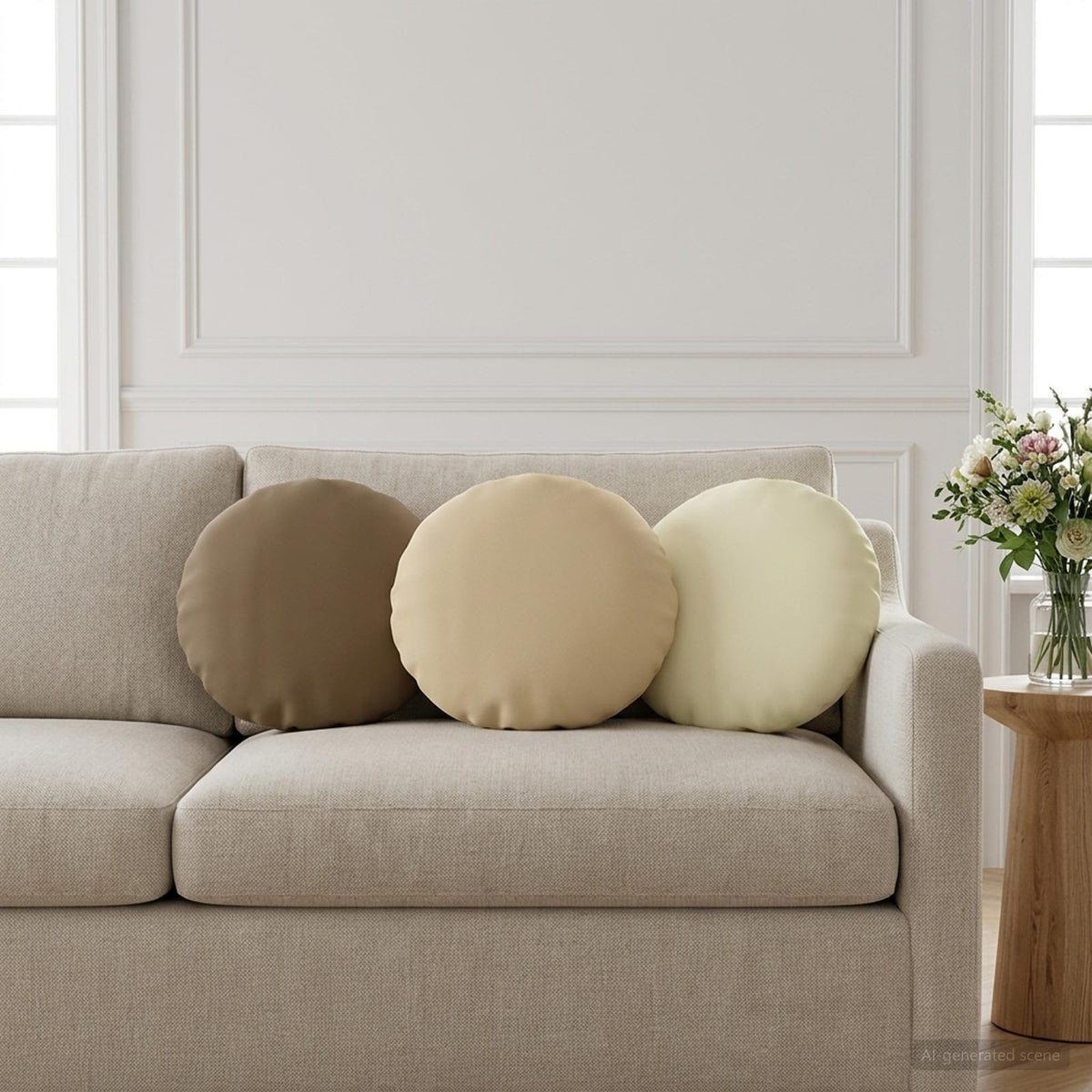 vidaXL Cushion with Pillow HEERLEN 6 pcs Taupe Polyester
