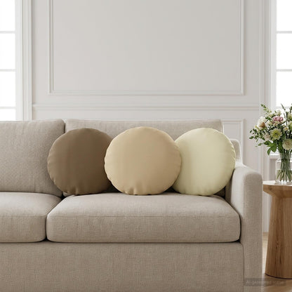 vidaXL Cushion with Pillow HEERLEN 2 pcs Cream Polyester