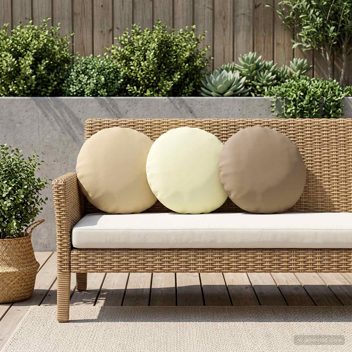 vidaXL Cushion with Pillow HEERLEN 2 pcs Beige Polyester