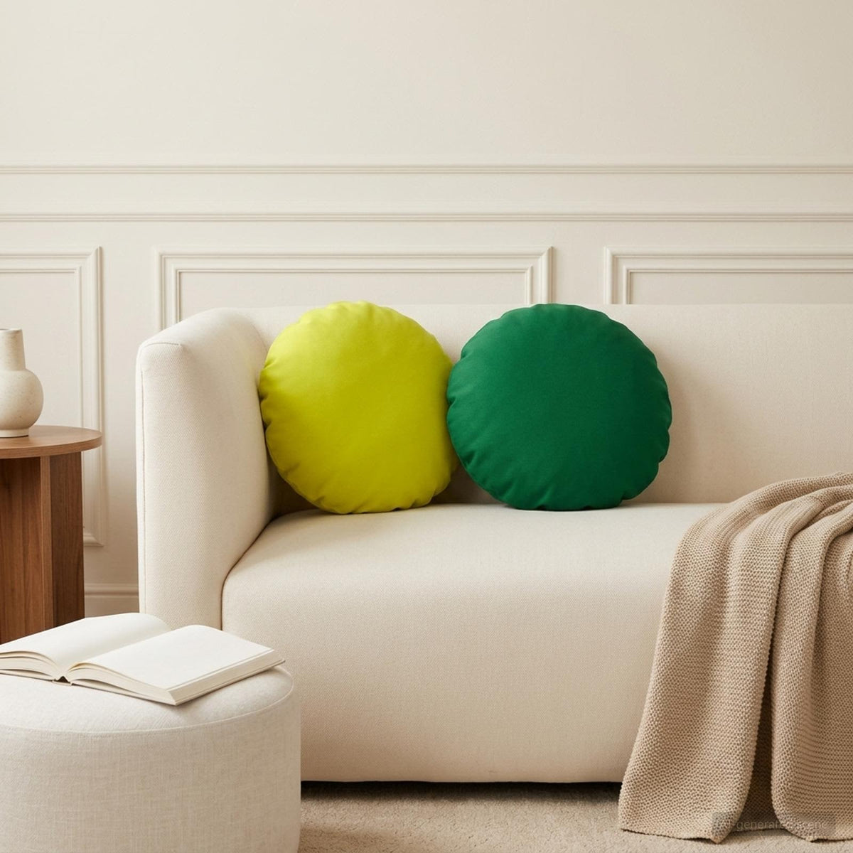 vidaXL Cushion with Pillow HEERLEN 6 pcs Green Polyester