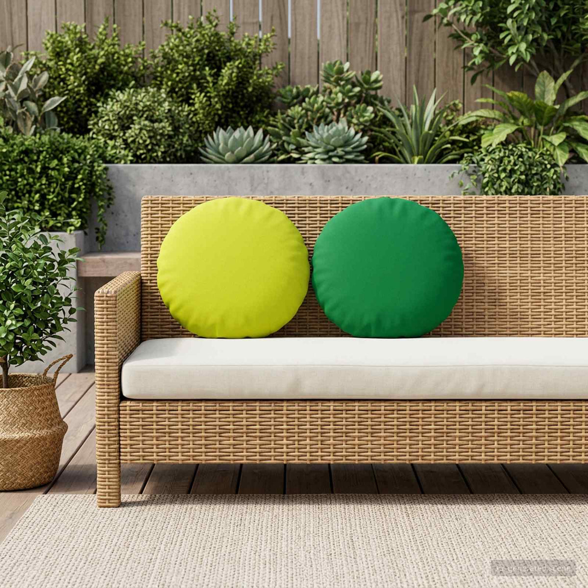 vidaXL Cushion with Pillow HEERLEN 2 pcs Bright Green Polyester