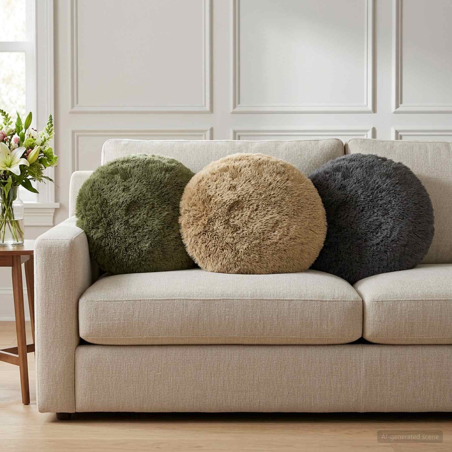 vidaXL Cushion with Pillow HEERLEN 2 pcs Green PV Fleece