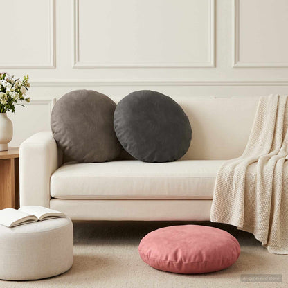 vidaXL Cushion with Pillow HEERLEN 2 pcs Dark Grey Velvet