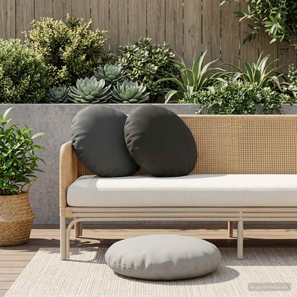 vidaXL Cushion with Pillow HEERLEN 2 pcs Black Polyester