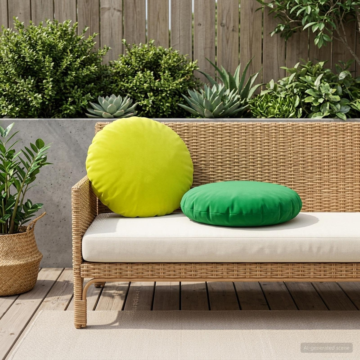 vidaXL Cushion with Pillow HEERLEN 2 pcs Bright Green Polyester