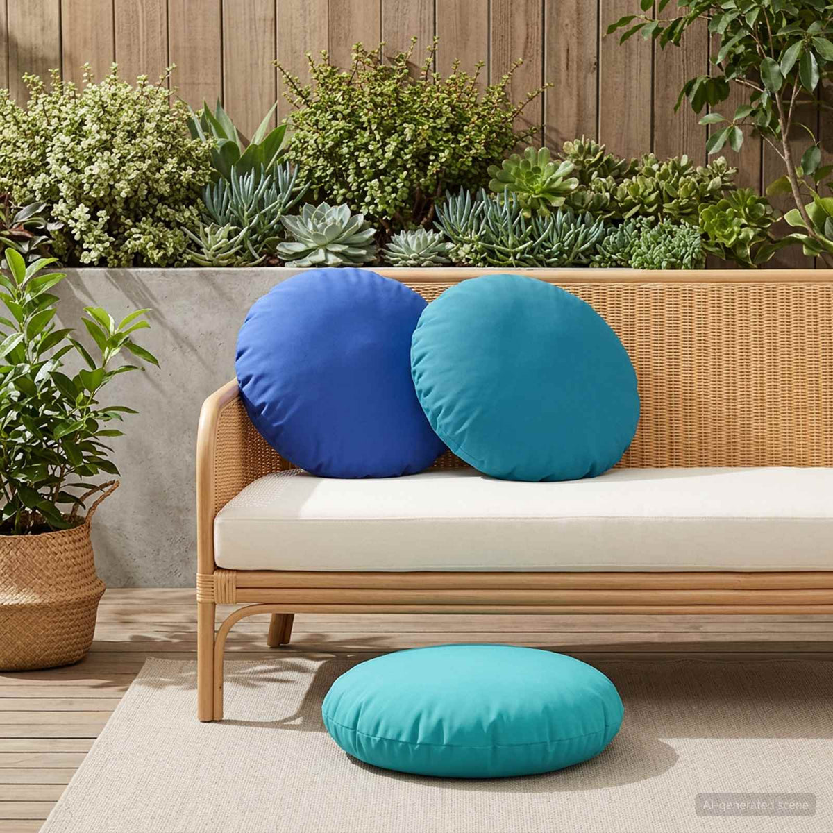 vidaXL Cushion with Pillow HEERLEN 2 pcs Royal Blue Polyester