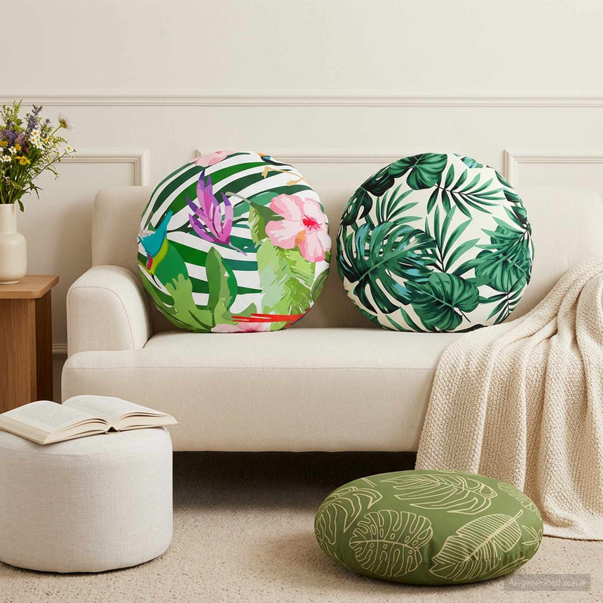 vidaXL Cushion with Pillow HEERLEN 6 pcs Multicolour Polyester