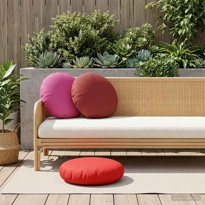 vidaXL Throw Pillow 2 pcs HEERLEN Wine Red Dia. 60 cm Polyester