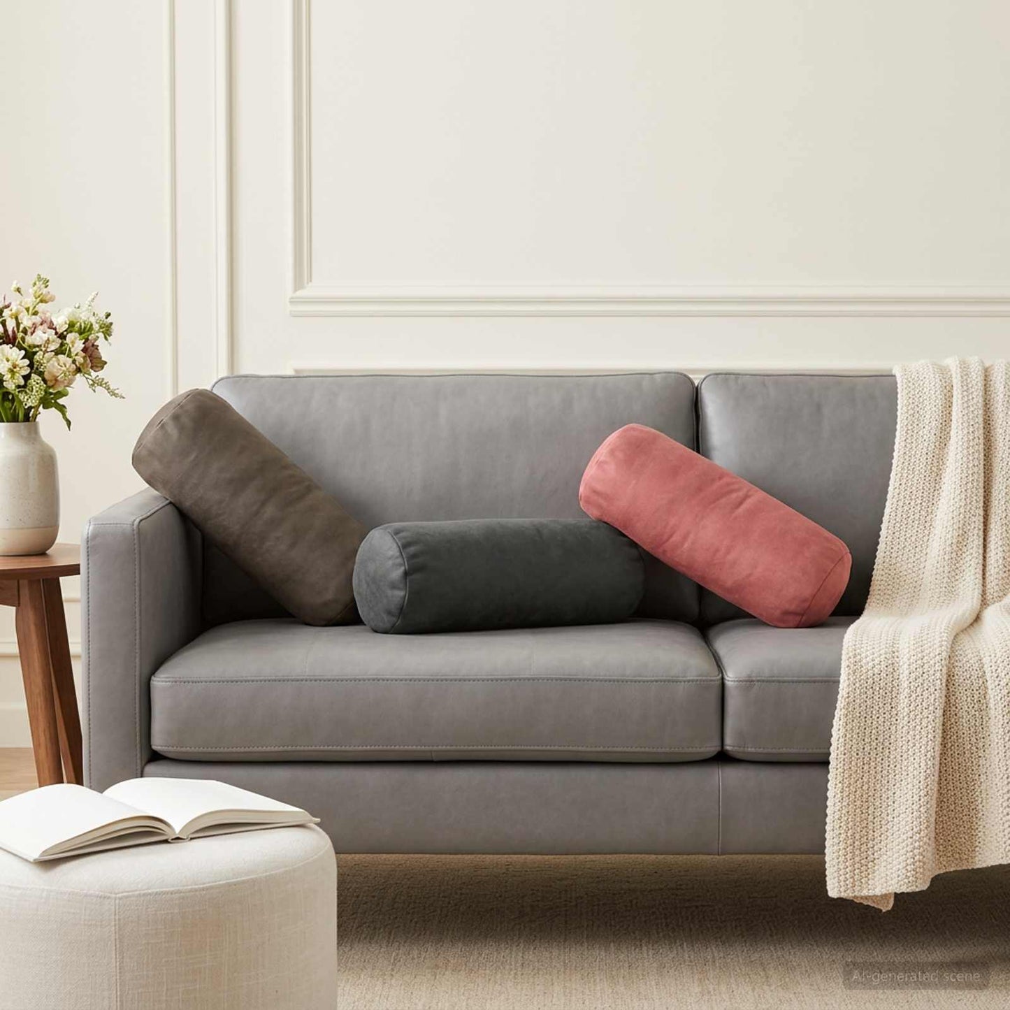 vidaXL Cushion with Pillow HEERLEN 2 pcs Dark Grey Velvet