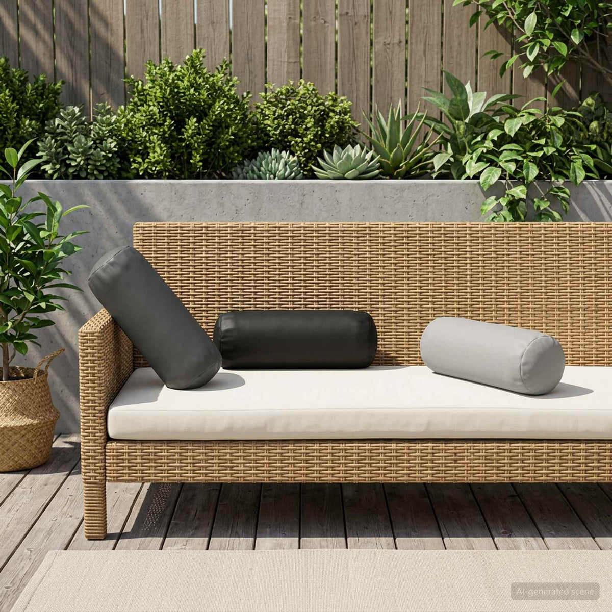 vidaXL Cushion with Pillow HEERLEN 2 pcs Anthracite Polyester