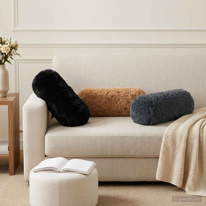 vidaXL Cushion with Pillow HEERLEN 6 pcs Taupe PV Fleece