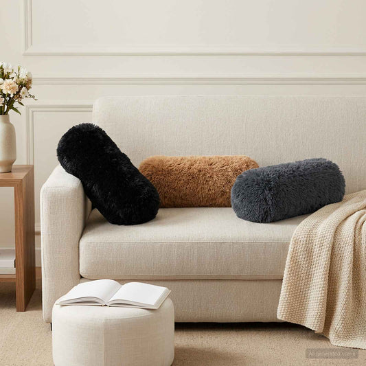 vidaXL Cushion with Pillow HEERLEN 6 pcs Taupe PV Fleece