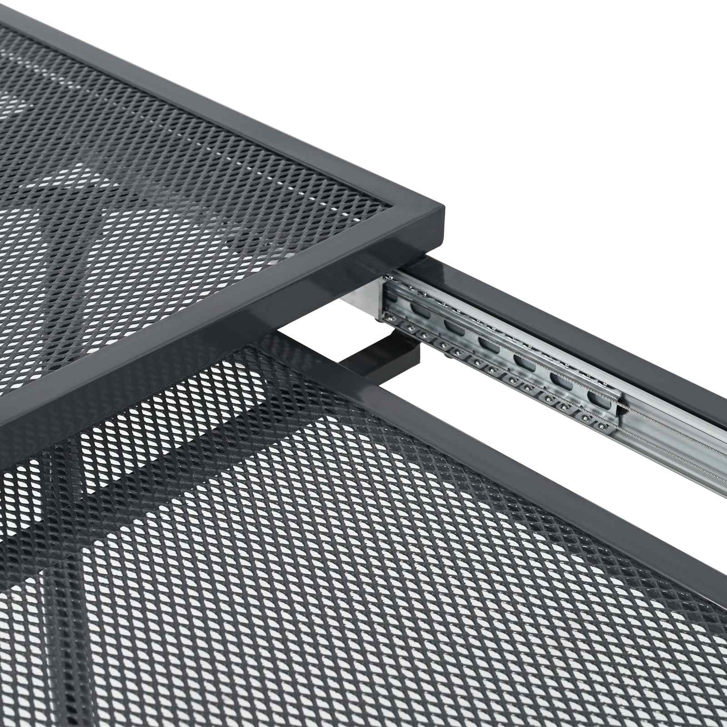 vidaXL Extendable Mesh Dining Table Anthracite 212 x 90 x 76 cm Steel