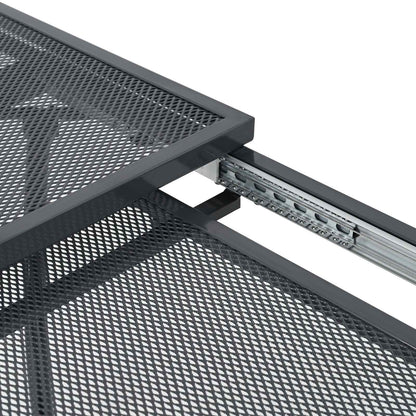 vidaXL Extendable Mesh Dining Table Anthracite 212 x 90 x 76 cm Steel