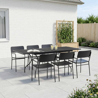 vidaXL Extendable Mesh Dining Table Anthracite 212 x 90 x 76 cm Steel