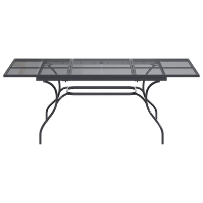 vidaXL Extendable Mesh Dining Table Anthracite 212 x 90 x 76 cm Steel
